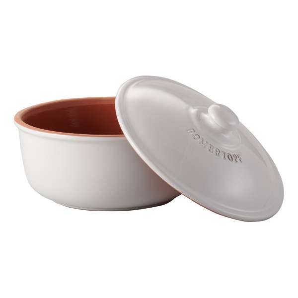 Römertopf Brot Back Topf weiß: idealer Top für Brot backen