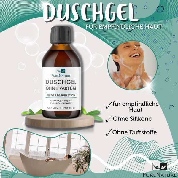 PureNature Bade- und Duschgel für empfindliche Haut