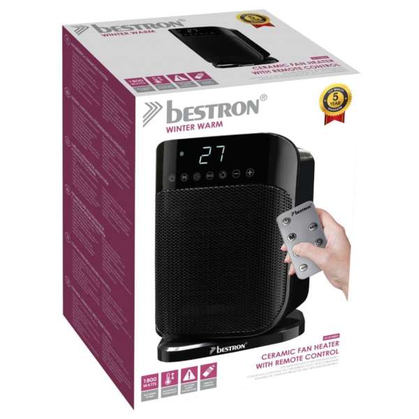 Bestron Keramikheizung: elektrischer Heizlüfter mit Thermostat