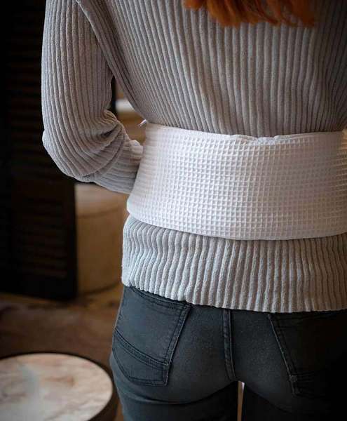 YUYU längliche Wärmflasche mit Bio-Baumwolle - GOTS