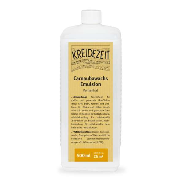 Kreidezeit Carnaubawachs Emulsion Konzentrat zur Pflege von Böden Kreidezeit Carnaubawachs Emulsion Konzentrat zur Pflege von Böden