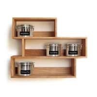 Vorschau: Side by side Teeregal aus massiver, geölter Eiche Vorschau: Side by side Teeregal aus massiver, geölter Eiche