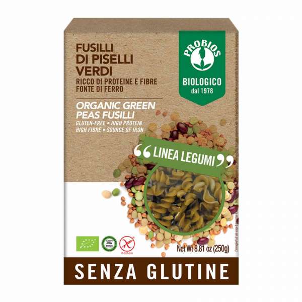 Probios Spirelli Nudeln aus Erbsen - Bio und glutenfrei, 250g Packung Probios Spirelli Nudeln aus Erbsen - Bio und glutenfrei, 250g Packung