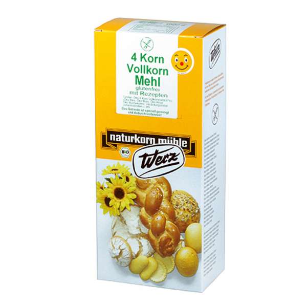 Vollkornmehl aus 4-Korn kaufen für schmackhaftes Backen ohne Hefe Vollkornmehl aus 4-Korn kaufen für schmackhaftes Backen ohne Hefe