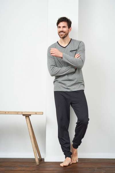 Living Crafts Baumwoll Schlafanzug Herren - kontrolliert biologisch