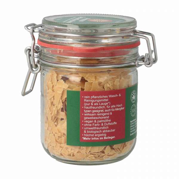 Finigrana Aleppo Seifenflocken in Bügelglas, 100 % Olivenöl Finigrana Aleppo Seifenflocken in Bügelglas, 100 % Olivenöl