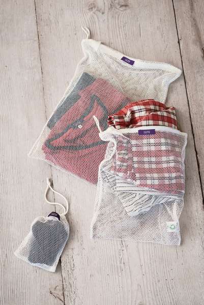 Wäschenetz Baumwolle mit Reißverschluss - im 3er Set kaufen