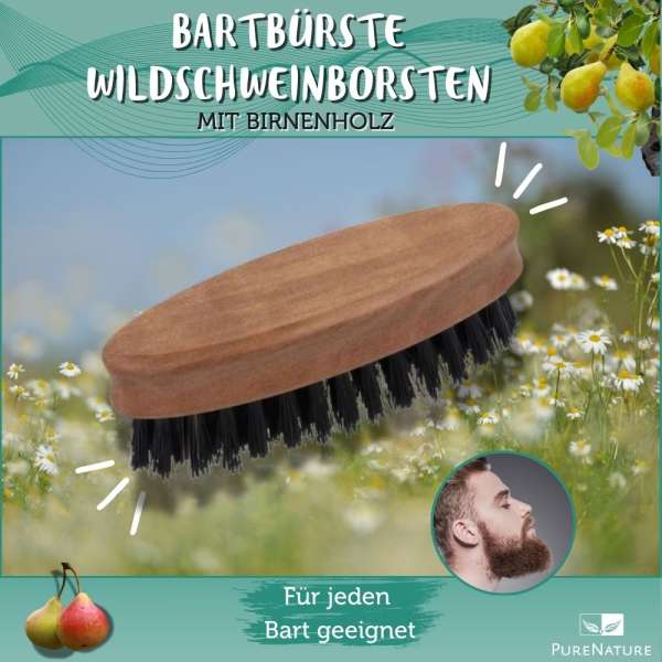 PureNature Bartbürste kaufen für eine natürliche Bartpflege