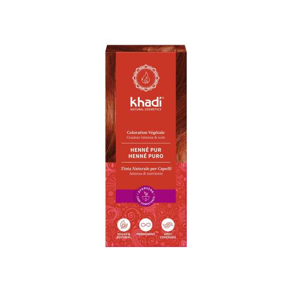Khadi reines Henna: Pflanzenhaarfarbe für intensive Brillanz