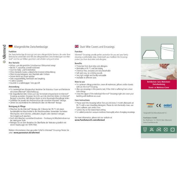 Encasing Matratzenbezug in Sondergrößen US & UK