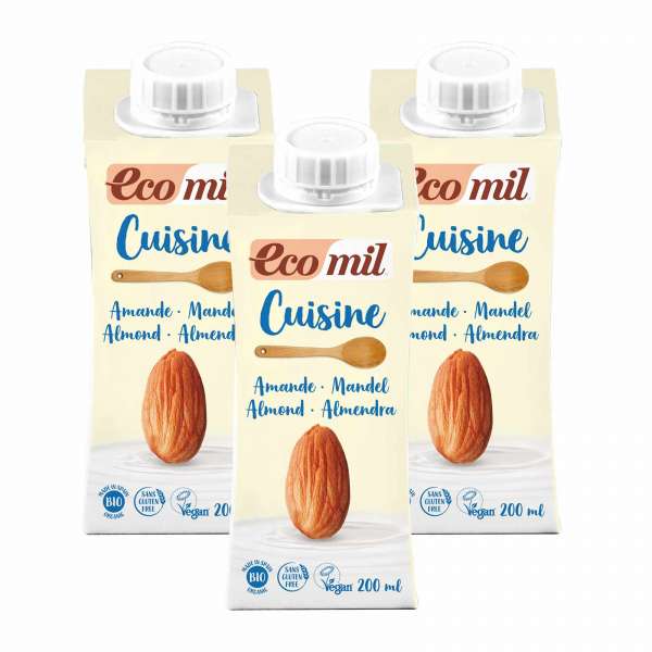 Cuisine Sahneersatz Mandeln ohne Soja, nur 8% Fett! 3er Spar Pack Cuisine Sahneersatz Mandeln ohne Soja, nur 8% Fett! 3er Spar Pack