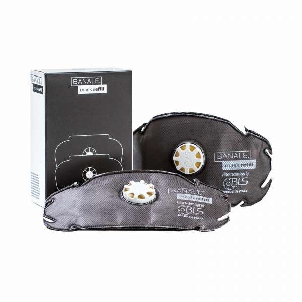 BANALE Mask - Zwei Ersatz Filter für Atemschutzmaske FFP2 BANALE Mask - Zwei Ersatz Filter für Atemschutzmaske FFP2