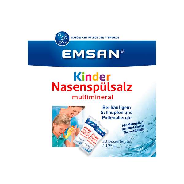 Emsan Kinder Nasenspülsalz multimineral bei Schnupfen, 20 Beutel Emsan Kinder Nasenspülsalz multimineral bei Schnupfen, 20 Beutel