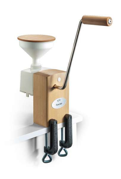 Komo Flocino Handflocker, Getreidequetsche