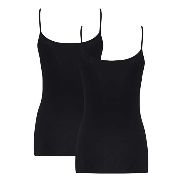 Comazo Damen Unterhemd schwarz im 2er Set - Bio