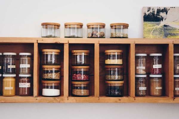 Side by Side - Glasdose mit Holzdeckel für Salz & Gewürze - 2er Set