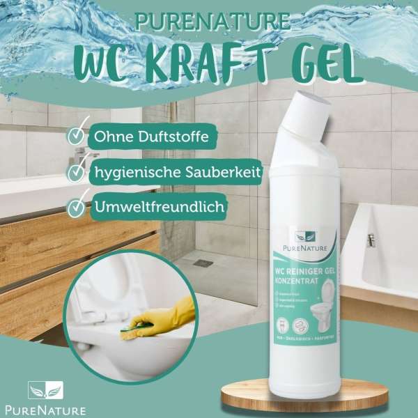 PureNature WC Reiniger Gel mit Zitronensäure ohne Duftstoffe