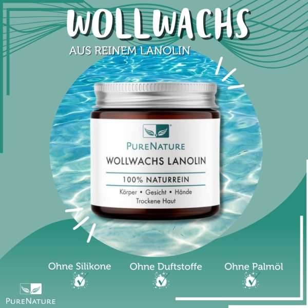 Wollwachs aus reinem Lanolin zur Hautpflege von PureNature