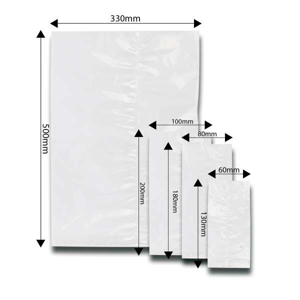 Kleine Cellophantüten & Große Flachtüten - Ohne Boden