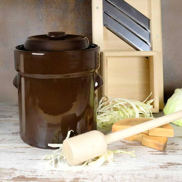 Gärtopf kaufen: Aus Ton mit Deckel, 5 Liter und 10 Liter