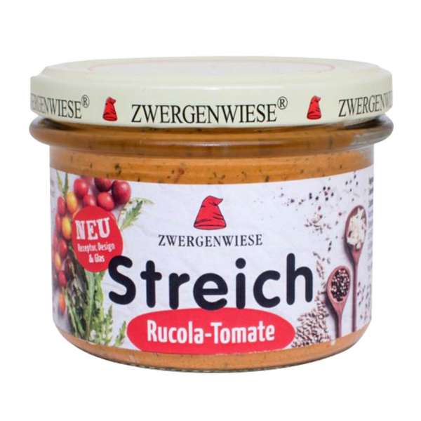 Zwergenwiese Rucola Aufstrich vegan mit Bio Tomaten Zwergenwiese Rucola Aufstrich vegan mit Bio Tomaten