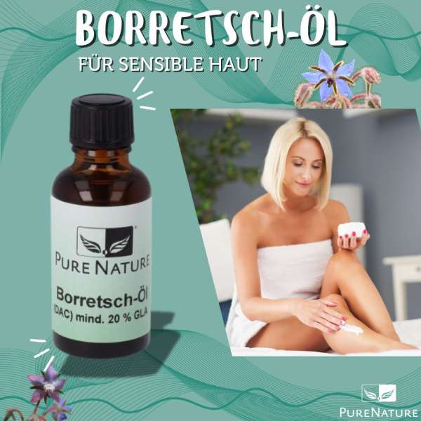 PureNature Borretsch Hautpflegeöl für sensible Haut