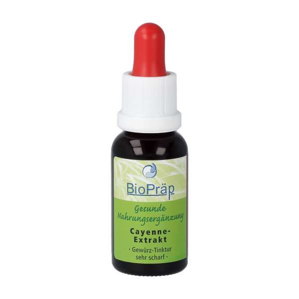 BioPräp Cayenne Extrakt Tinktur - Cayennepfeffer Tropfen, 20 ml