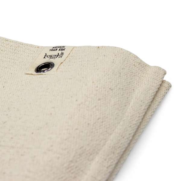 Baghi Natur-Yogamatte Bio-Baumwolle, komplett naturbelassen