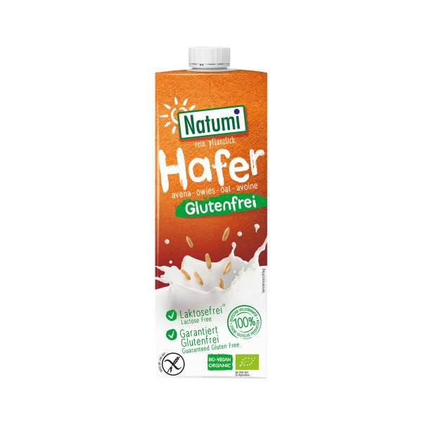 Natumi Haferdrink - garantiert glutenfrei und rein pflanzlich Natumi Haferdrink - garantiert glutenfrei und rein pflanzlich