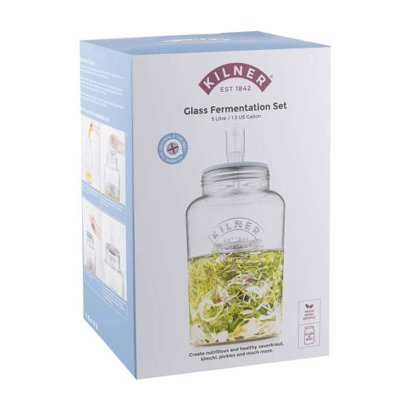 Kilner Fermentier Glas 5 Liter für gesundes Fermentieren