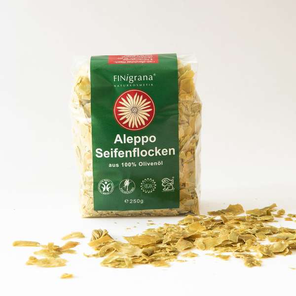 Aleppo Seifenflocken in Bioqualität: 100 % Oliven, vegan Aleppo Seifenflocken in Bioqualität: 100 % Oliven, vegan