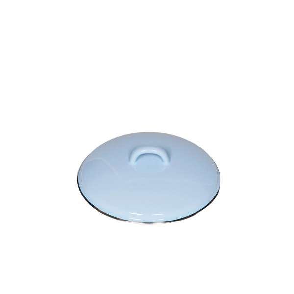 RIESS Emaille-Deckel Blau mit Chromrand – Ø 18 und 24 cm RIESS Emaille-Deckel Blau mit Chromrand – Ø 18 und 24 cm