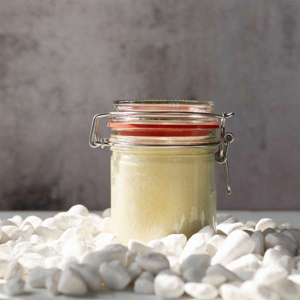 Kakaobutter unraffiniert im 330 g Bügelglas - kontrolliert Bio