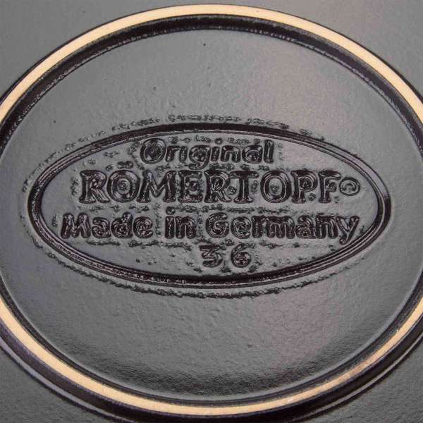 Römertopf Keramik Grillplatte mit Noppen - Lafer Black Edition