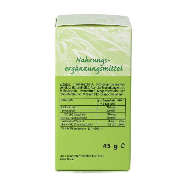 Traubenkernextrakt OPC + B12 mit Vitamin C