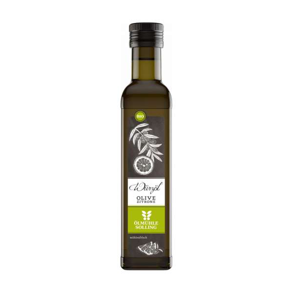 Ölmühle Solling Olive Würzöl: fruchtiges Olivenöl mit Zitrone Ölmühle Solling Olive Würzöl: fruchtiges Olivenöl mit Zitrone
