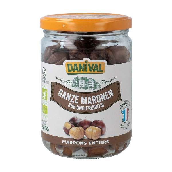 Danival Bio Maronen - Ganze Esskastanien geschält & gekocht Danival Bio Maronen - Ganze Esskastanien geschält & gekocht