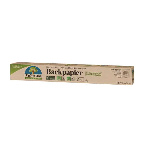 Veganes Backpapier, ungebleicht & fettbeständig, 10m Rolle Veganes Backpapier, ungebleicht & fettbeständig, 10m Rolle