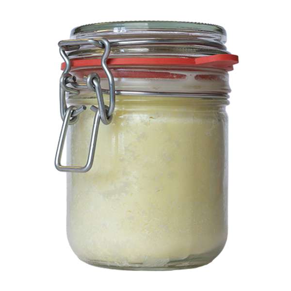 Kakaobutter unraffiniert im 330 g Bügelglas - kontrolliert Bio Kakaobutter unraffiniert im 330 g Bügelglas - kontrolliert Bio