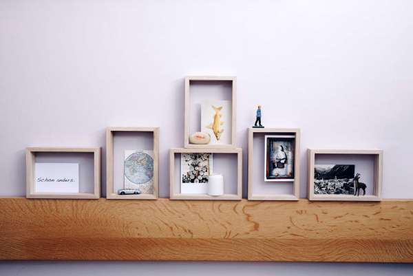 Side by Side Bilderrahmen für Postkarten & zum Ergänzen mit Deko