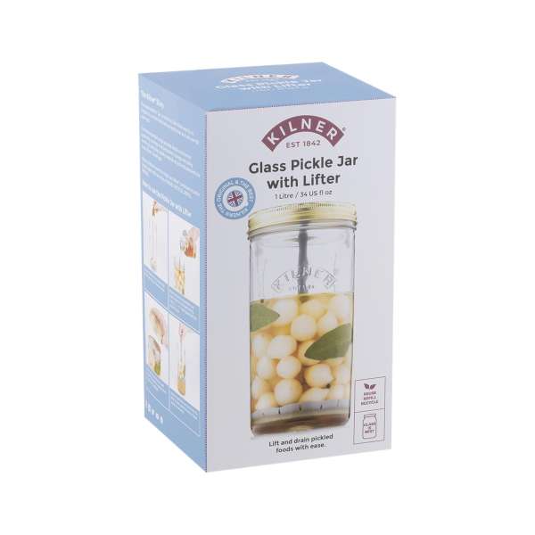 Praktisches Weithalsglas mit Heber für eingelegtes Gemüse
