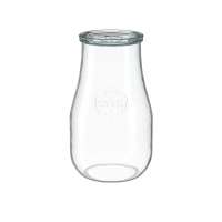 Große Weckgläser mit Glasdeckel im 4er Set in beliebter Tulpenform mit 2700 ml Fassungsvermögen