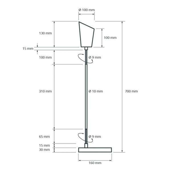 Biologa Danell AMSTERDAM Tischleuchte Schreibtischleuchte LED