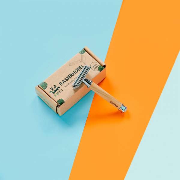 EcoYou Rasierhobel Olivenholz Holzgriff - für plastikfreies Badezimmer