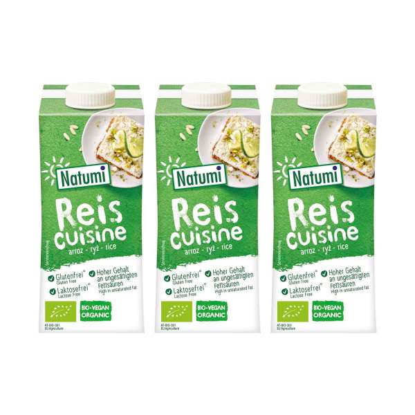 Bio Sahneersatz Reis Cuisine laktose- & cholesterinfrei, 3er Spar Pack Bio Sahneersatz Reis Cuisine laktose- & cholesterinfrei, 3er Spar Pack