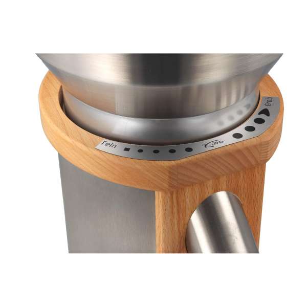 KoMo Fidibus Magic: Getreidemühle Holz - Edelstahl Design