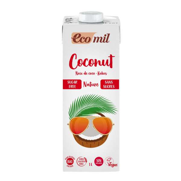 Ecomil Kokosmilch ohne Zucker & ohne Zusatzstoffe zum pur trinken Ecomil Kokosmilch ohne Zucker & ohne Zusatzstoffe zum pur trinken