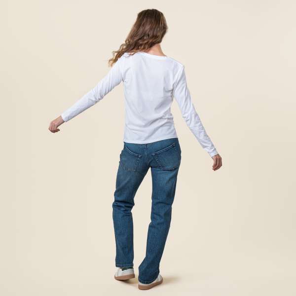 Living Crafts Damen Langarm-Shirt Tarana aus Bio-Baumwolle