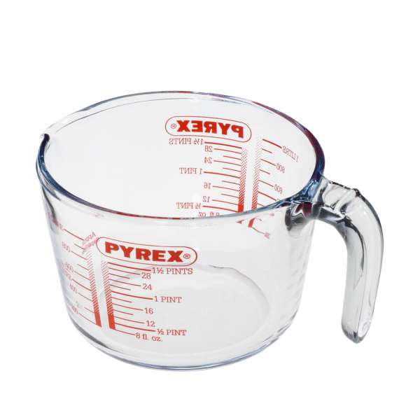 Pyrex Glas Messbecher & Rührschüssel mit Griff fasst 1,0 L Pyrex Glas Messbecher & Rührschüssel mit Griff fasst 1,0 L