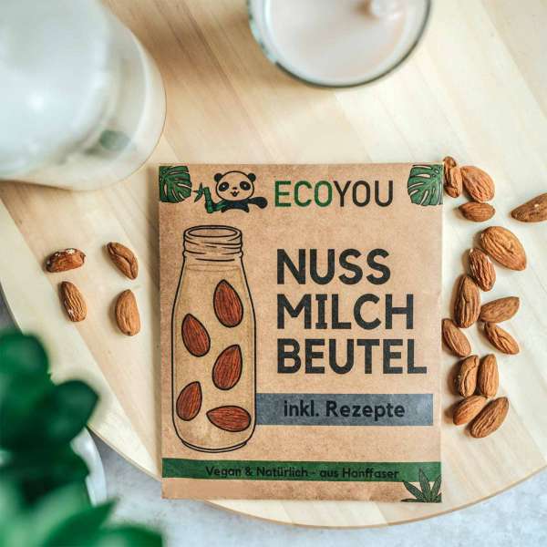EcoYou Nussmilchbeutel - zum Nuss- & Mandelmilch selbst herstellen